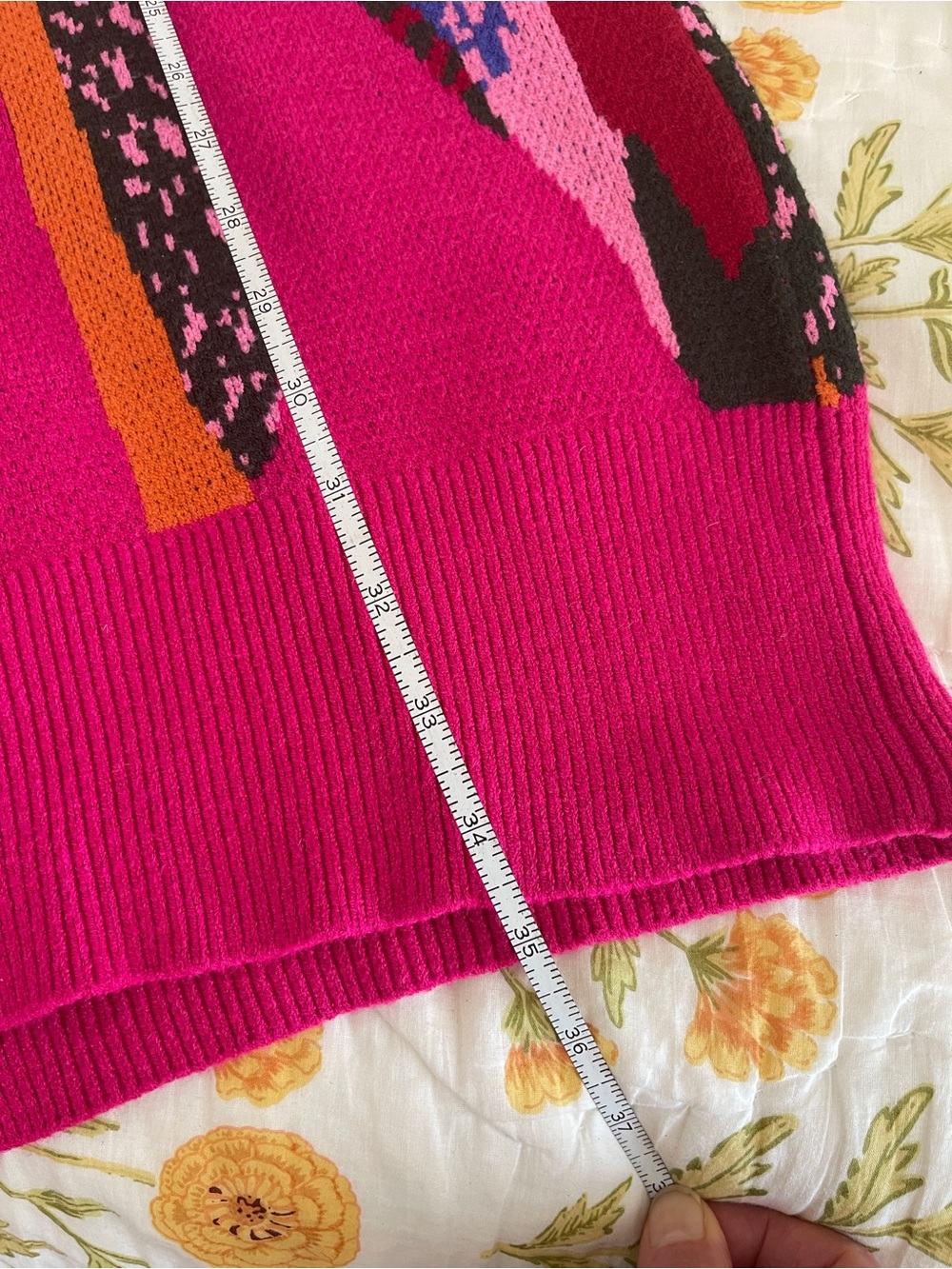 FARM Rio Hot Pink Parrot‑Print Knit Dress - Long Sleeve - Size S - Picture 11 of 12